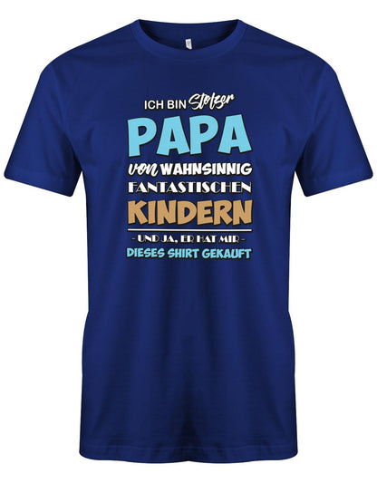 Stolzer-papa-von-Kindern-Papa-Shirt-Royalblau