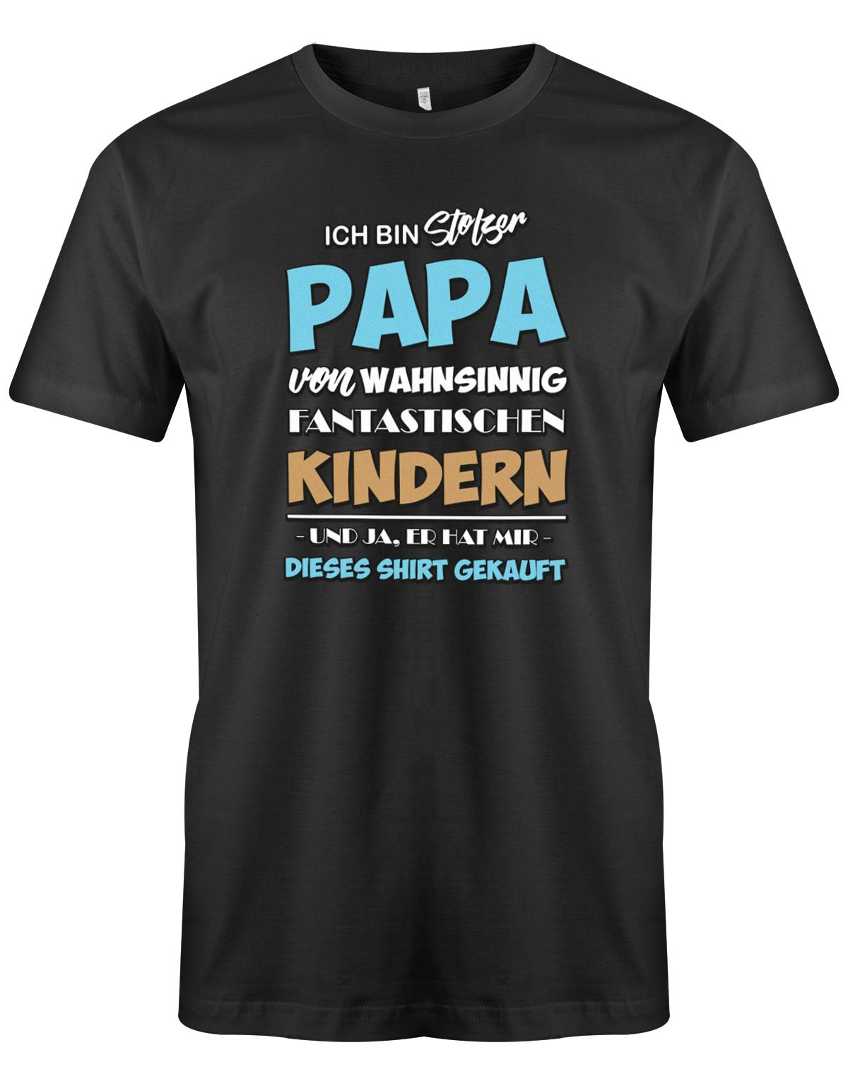 Stolzer-papa-von-Kindern-Papa-Shirt-Schwarz