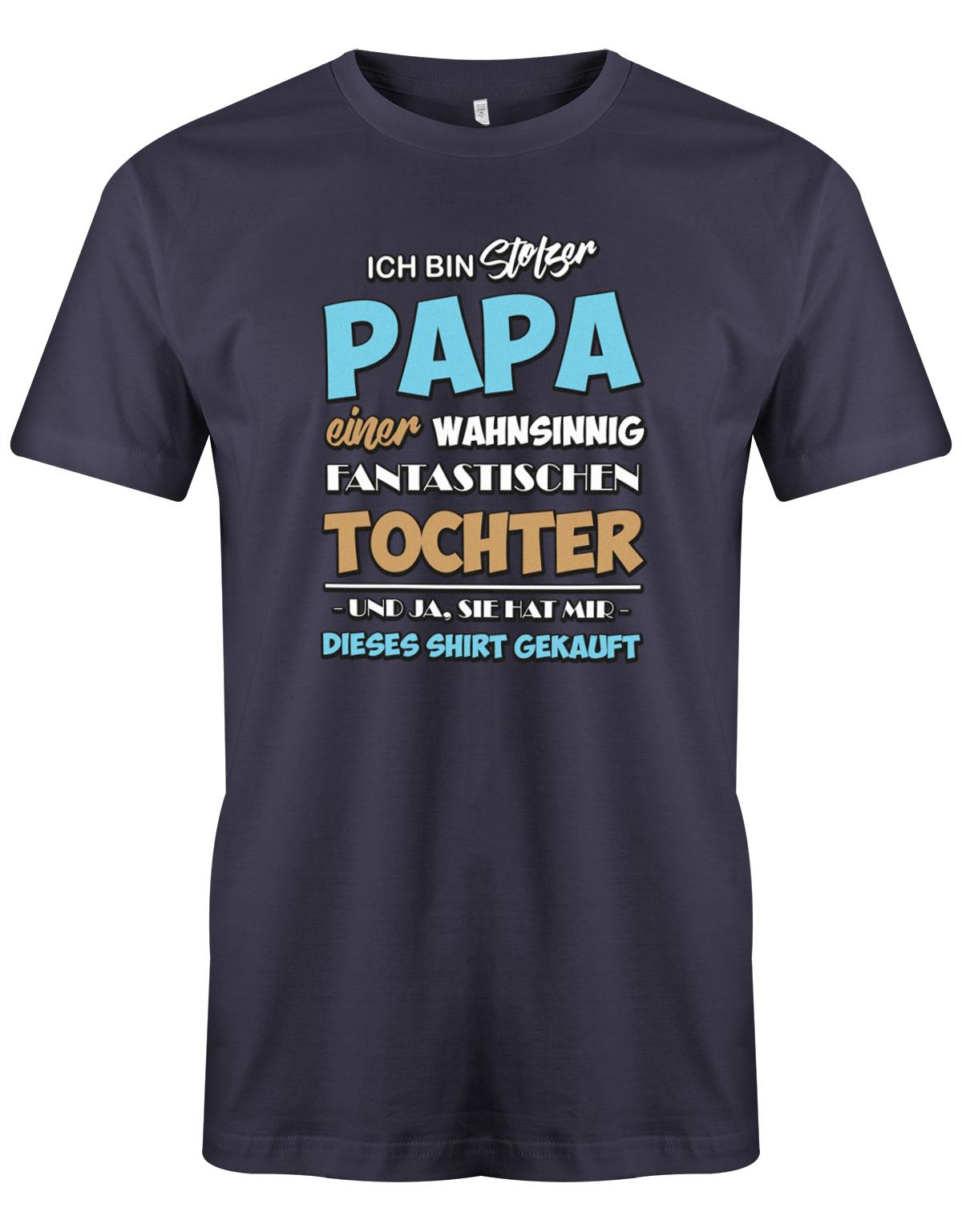 Stolzer-papa-von-einer-Tochter-Papa-Shirt-Navy
