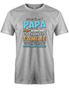Stolzer-papa-von-einer-familie-Papa-Shirt-Grau