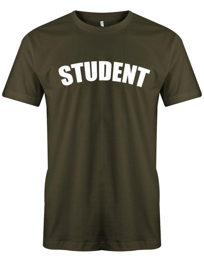 Student-Schrift-Herren-Shirt-Army