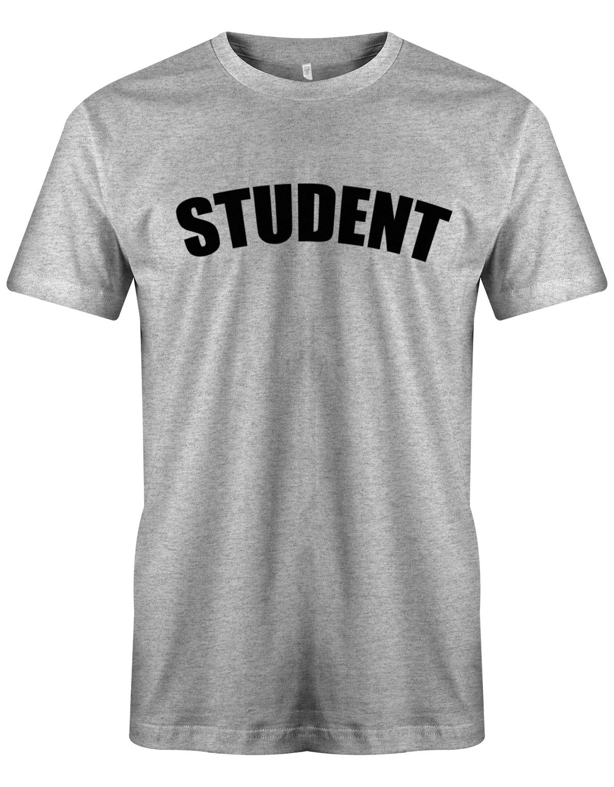 Student-Schrift-Herren-Shirt-Grau