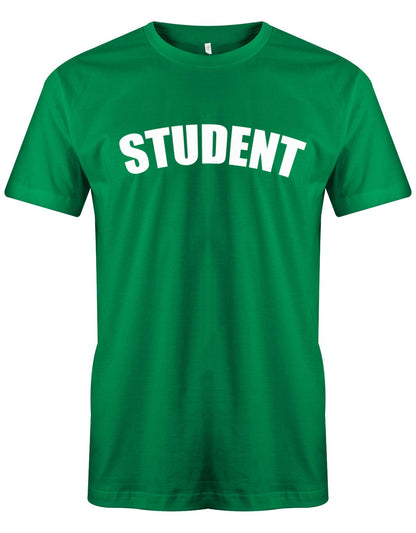 Student-Schrift-Herren-Shirt-Gruen