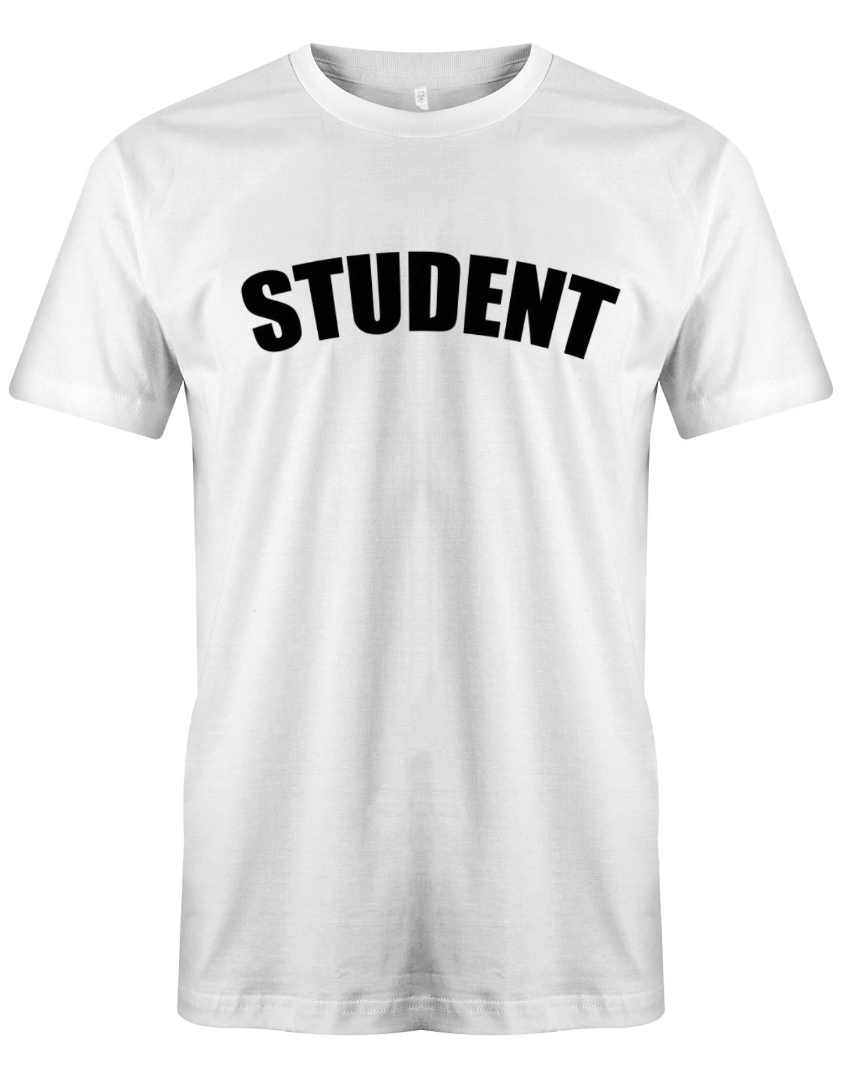 Student-Schrift-Herren-Shirt-Weiss