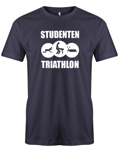 Studenten-Triahtlon-Herren-Shirt-Navy
