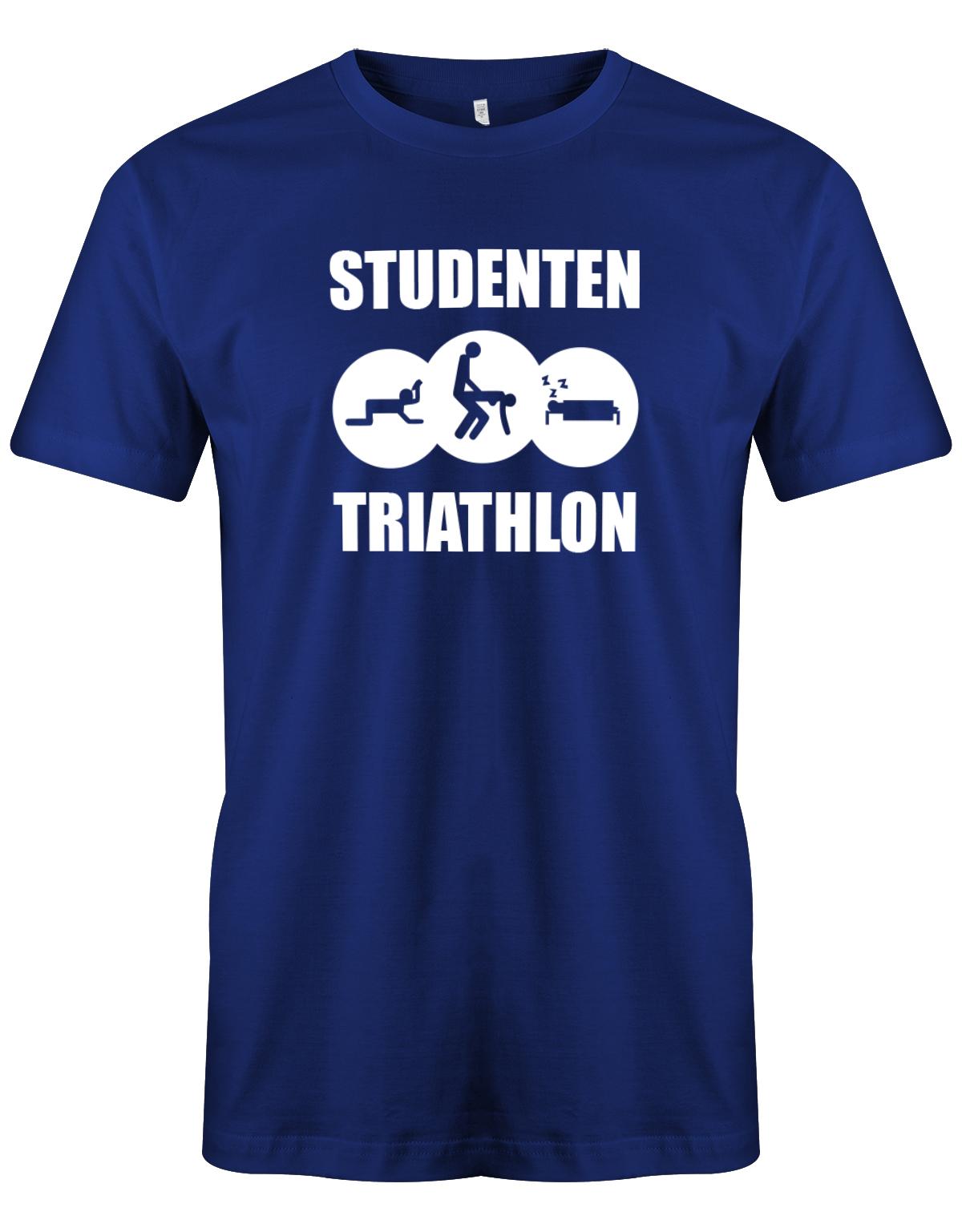 Studenten-Triahtlon-Herren-Shirt-Royalblau