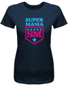 Super-Mama-Sterne-Damen-Shirt-Navy