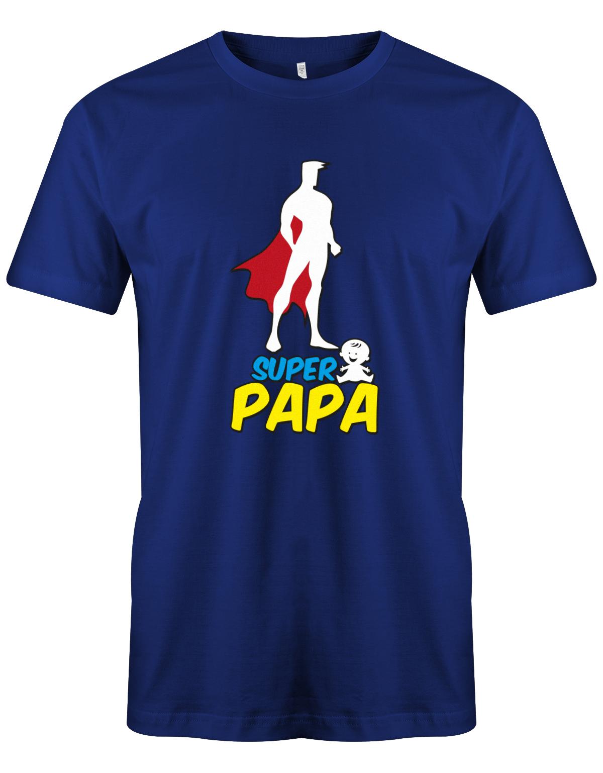 Super-Papa-Herren-Shirt-Royalblau