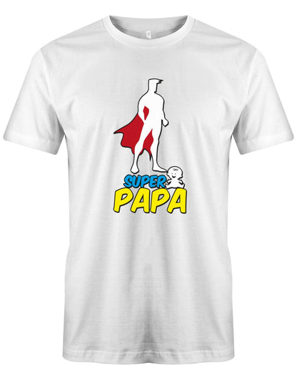 Super-Papa-Herren-Shirt-Weiss