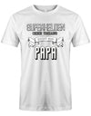 Papa T-Shirt - Superhelden ohne Umhang nennt man Papa Weiss