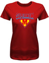Supermom-Damen-Shirt-Mama-Shirt-Rot