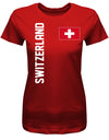 Switzerland-Fahne-Shirt-Damen-Rot