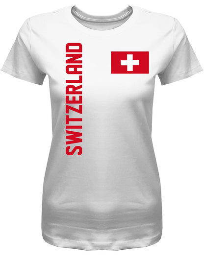 Switzerland Fahne EM WM - Schweiz - Fan - Damen T-Shirt