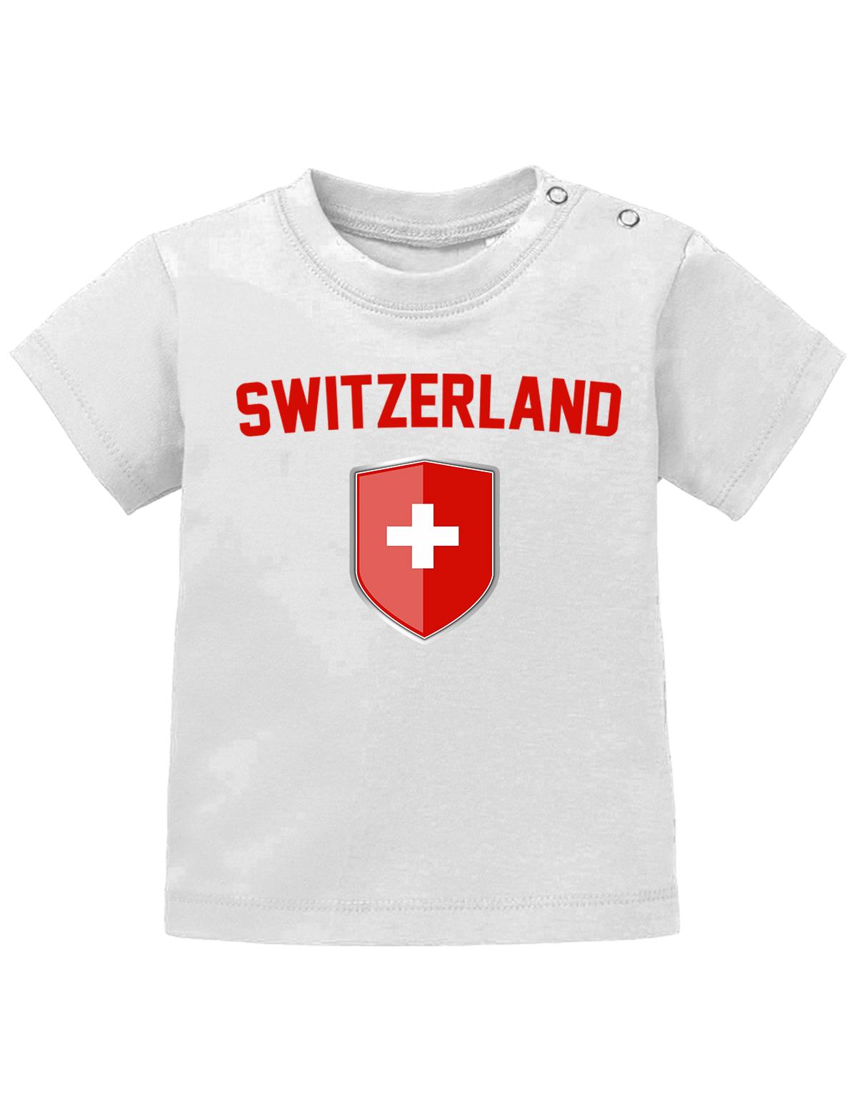 Switzerland-Wappen-Mitte-Baby-Weiss