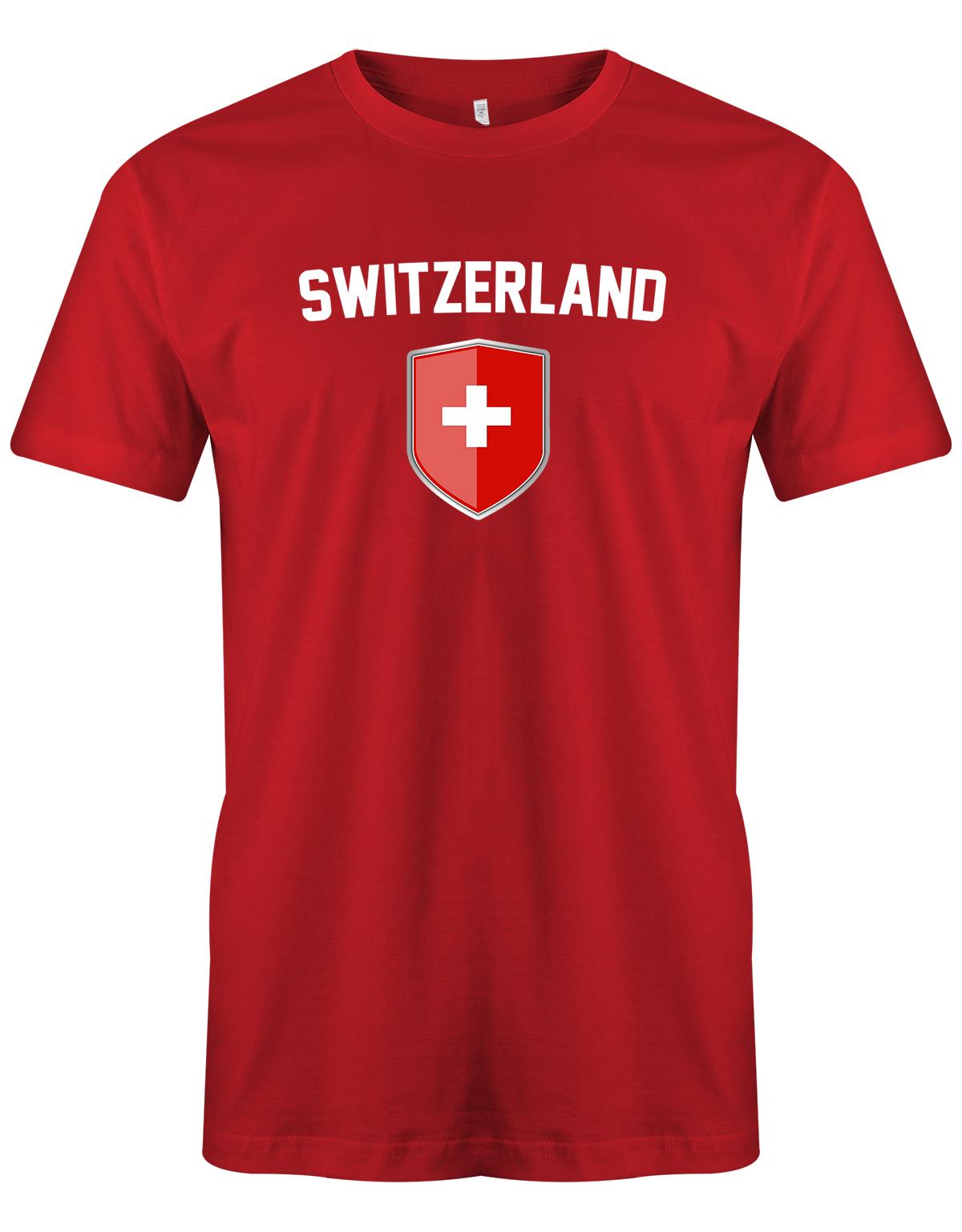 Switzerland-Wappen-mitte-Herren-Rot