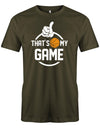 Basketball Sprüche Motiv Shirt. That´s my Game, mit Daumen hoch und Basketball. Army