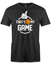 Basketball Sprüche Motiv Shirt. That´s my Game, mit Daumen hoch und Basketball. Schwarz