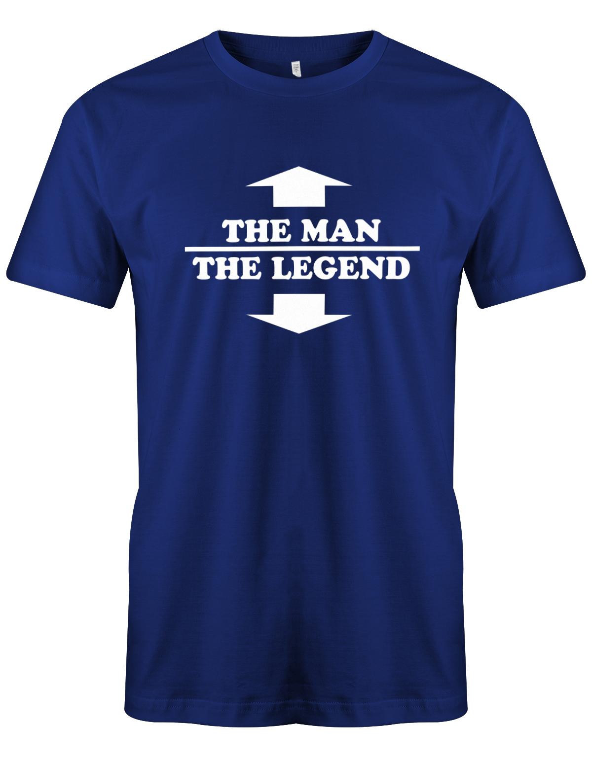 The-Man-the-legend-hereren-Shirt-royalblau