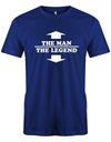 The-Man-the-legend-hereren-Shirt-royalblau