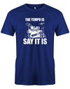 The-Tempo-is-what-i-say-it-is-SChlagzeuger-Drummer-Shirt-Royalblau