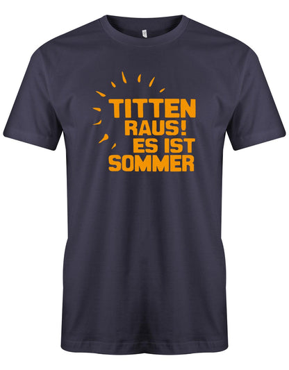 Titten-raus-es-ist-Sommer-herren-Shirt-Navy