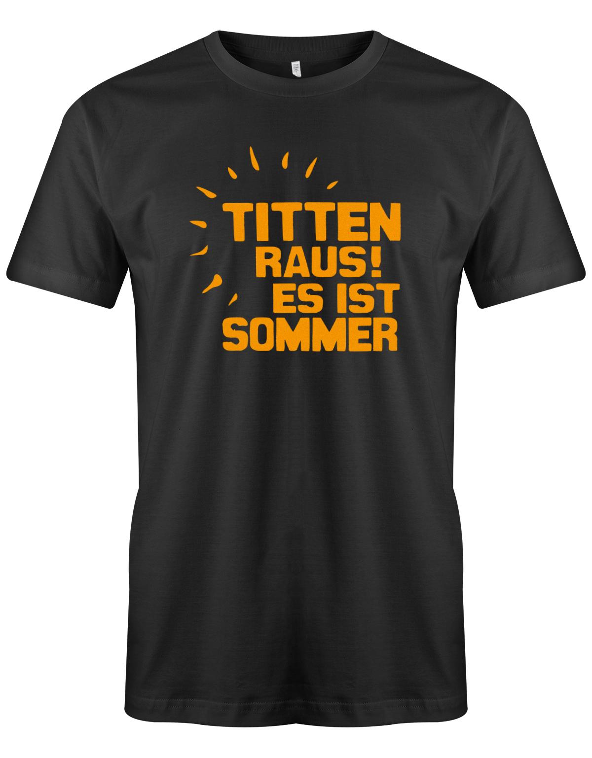 Titten-raus-es-ist-Sommer-herren-Shirt-Schwarz