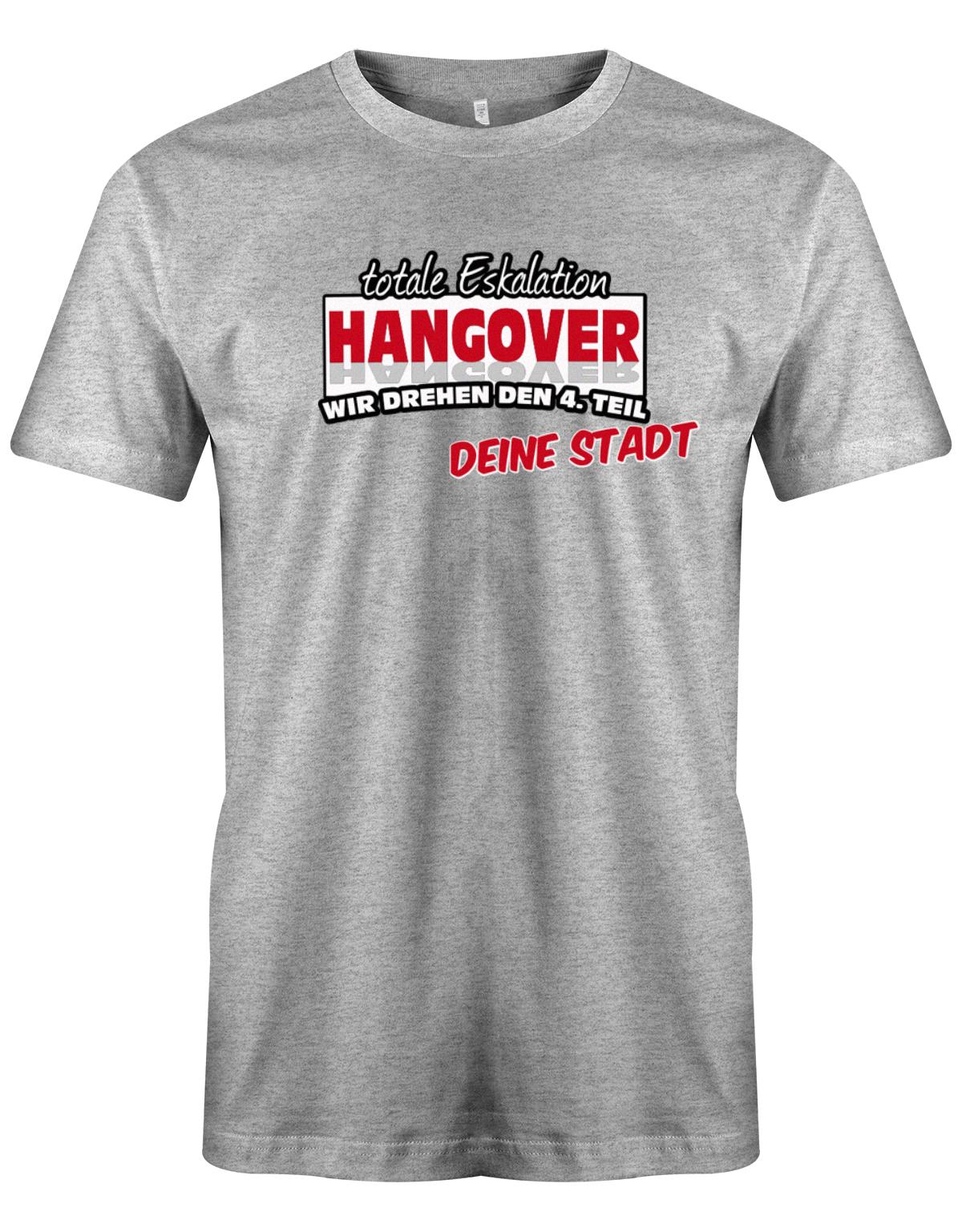 Totale-Eskalation-Hangover-4-wir-drehen-den-4-Teil-Wunschort-Herren-Shirt-Grau