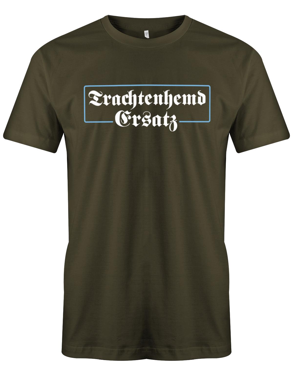 Trachtenhemd-Ersatz-Shirt-Herren-Army