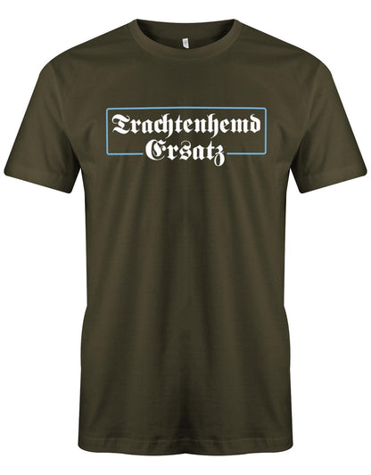 Trachtenhemd-Ersatz-Shirt-Herren-Army