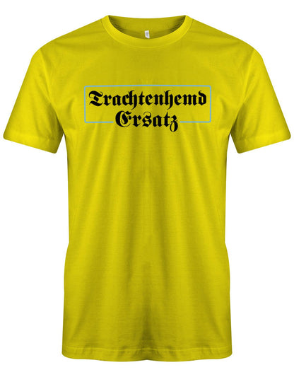 Trachtenhemd-Ersatz-Shirt-Herren-gelb