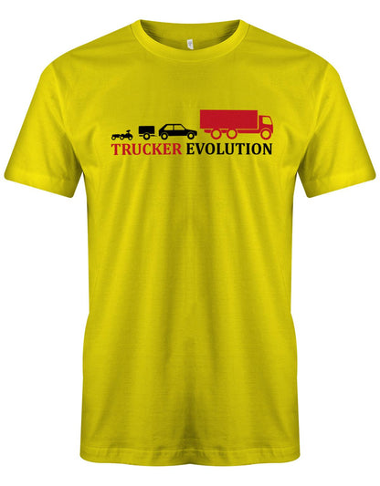 Lkw-Fahrer Shirt - Trucker Evolution Gelb