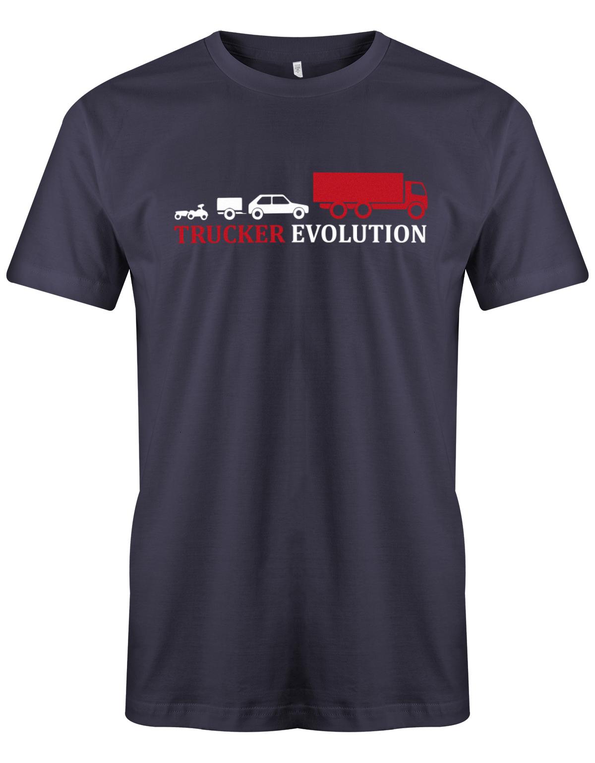 Lkw-Fahrer Shirt - Trucker Evolution Navy