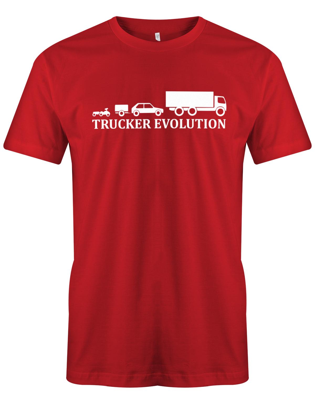 Lkw-Fahrer Shirt - Trucker Evolution Rot