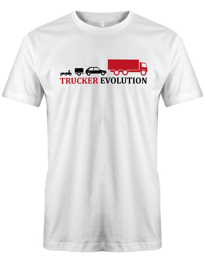 Lkw-Fahrer Shirt - Trucker Evolution Weiss