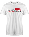 Lkw-Fahrer Shirt - Trucker Evolution Weiss