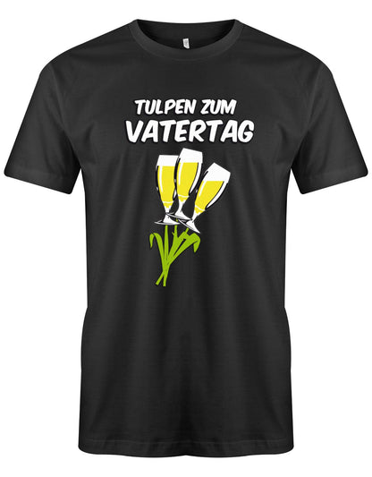 Tulpen-zum-Vatertag-Herren-Shirt-SChwarz