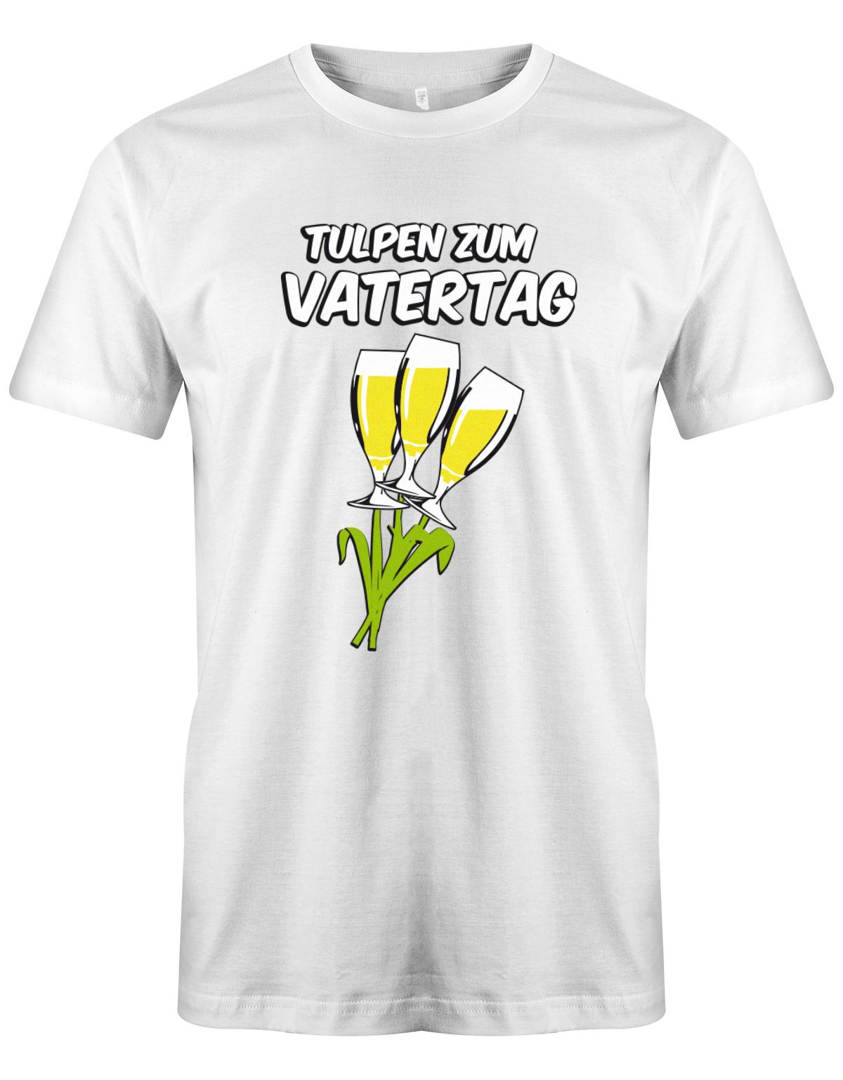 Tulpen-zum-Vatertag-Herren-Shirt-Weiss