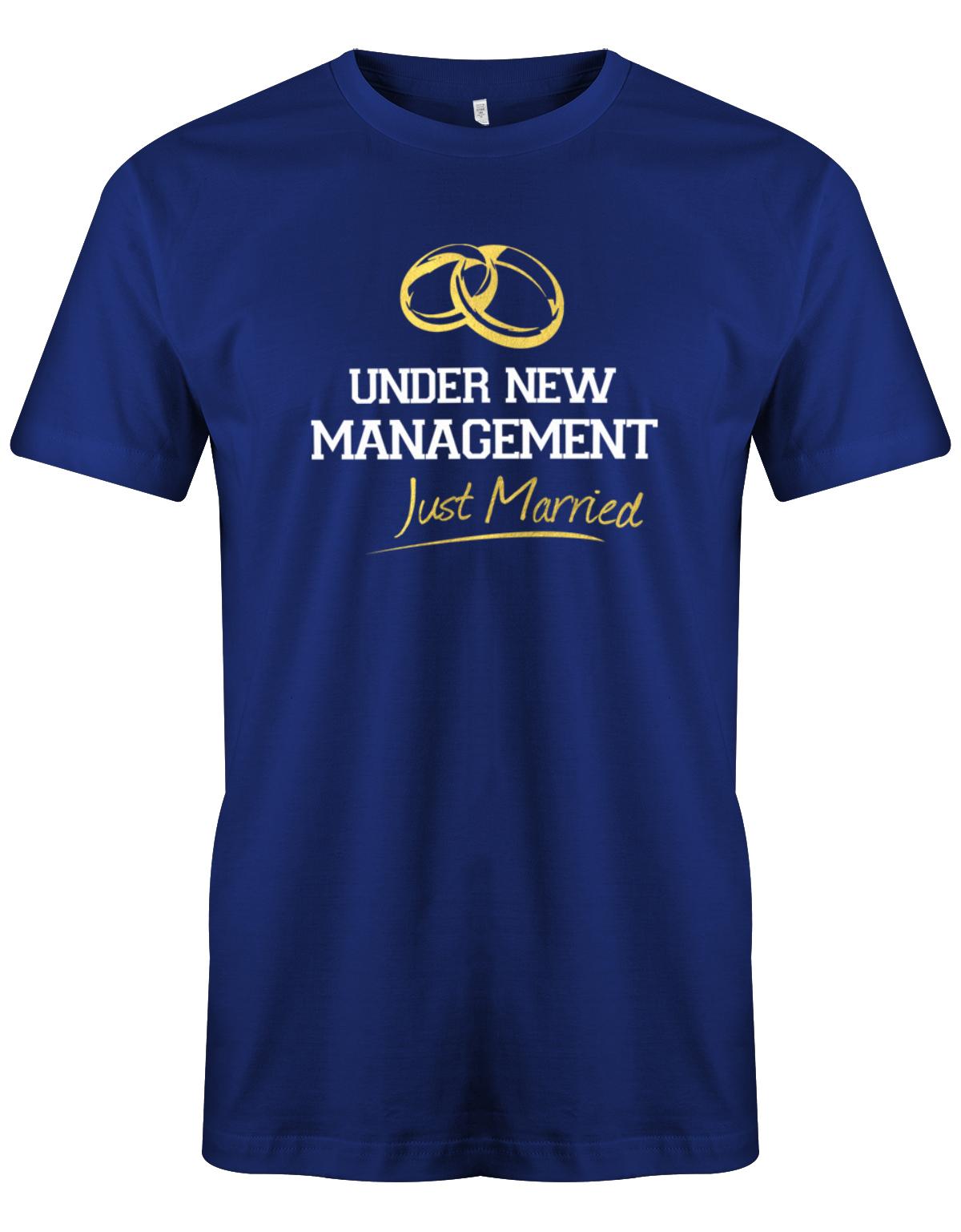 Under-new-Management-JGA-Shirt-Hochzeit-Herren-Royalblau