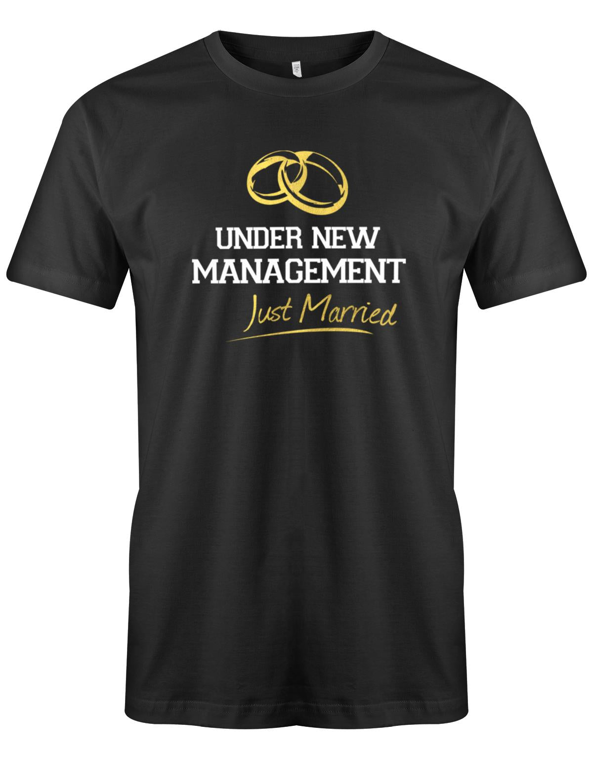 Under-new-Management-JGA-Shirt-Hochzeit-Herren-Schwarz