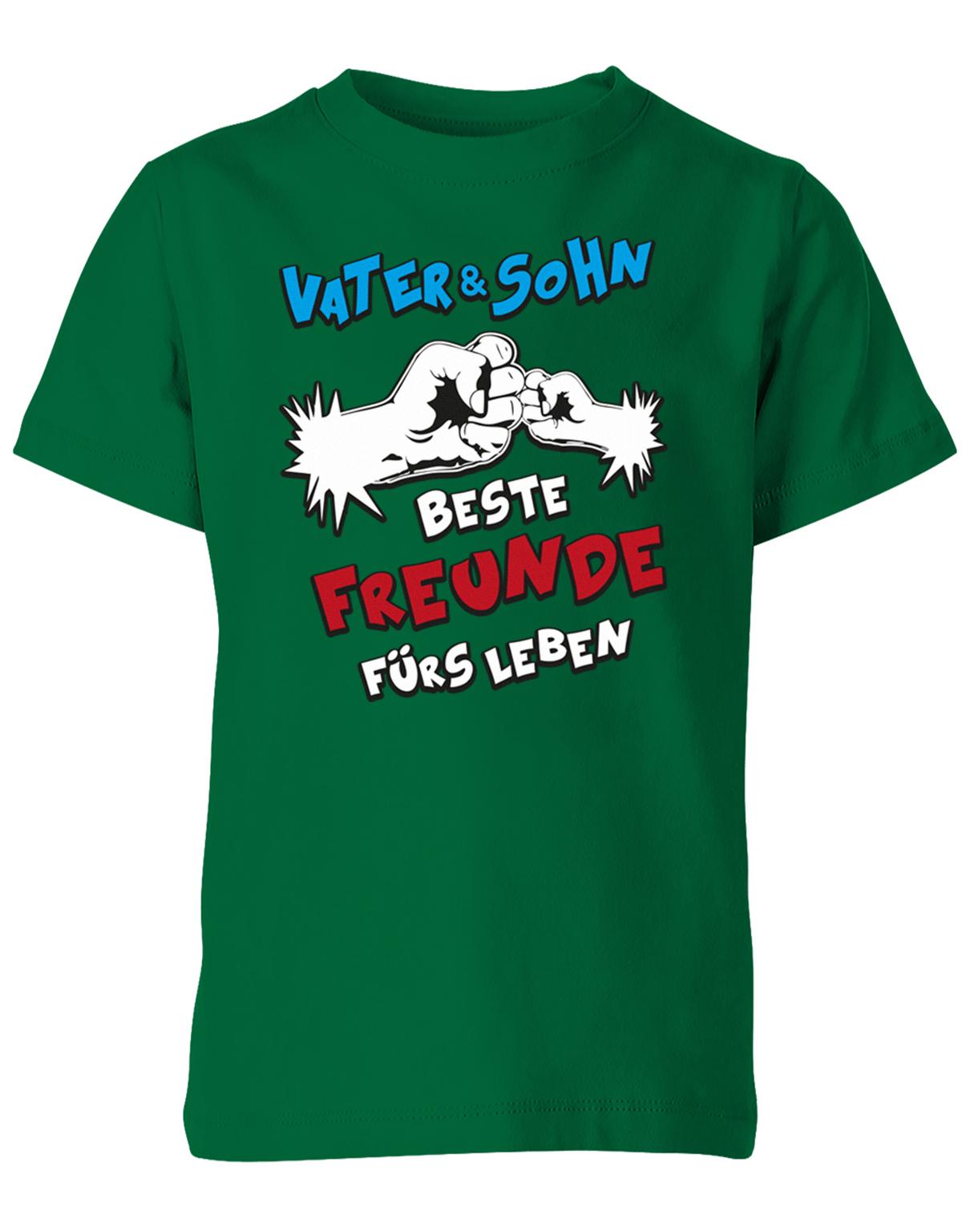 Vater-und-Sohn-beste-Freunde-f-rs-Leben-Comic-Faust-Kinder-Shirt-Gr-n