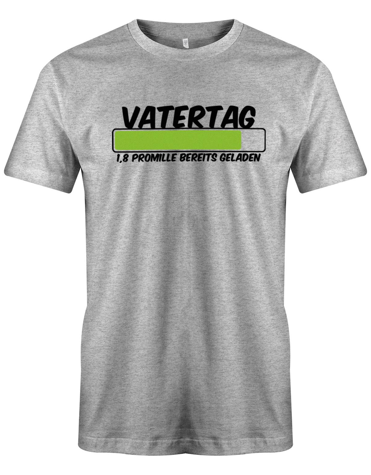 Vatertag-Promile-Ladebalken-Herren-Shirt-Grau