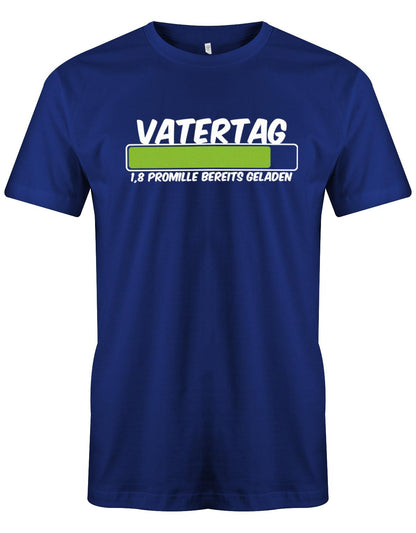 Vatertag-Promile-Ladebalken-Herren-Shirt-Royalblau