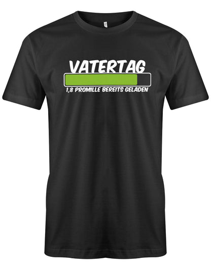 Vatertag-Promile-Ladebalken-Herren-Shirt-SChwarz