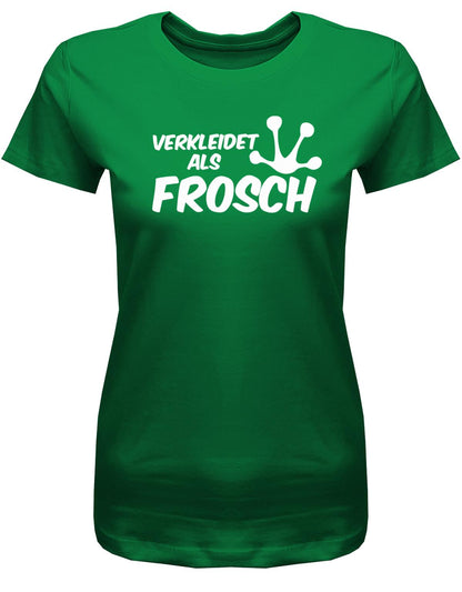 Verkleidet-als-Frosch-Damen-Shirt-Gruen