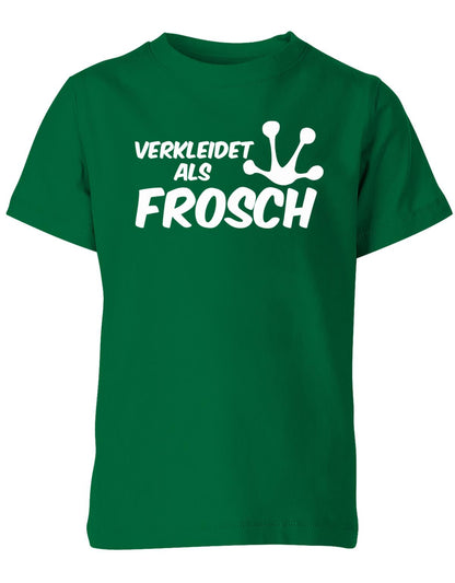 Verkleidet-als-Frosch-Kinder-Shirt-Gruen