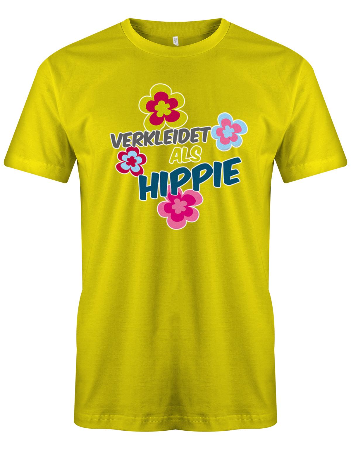 Verkleidet-als-Hippi-Karneval-Fasching-Kost-m-Ersatz-Shirt-Herren-Gelb