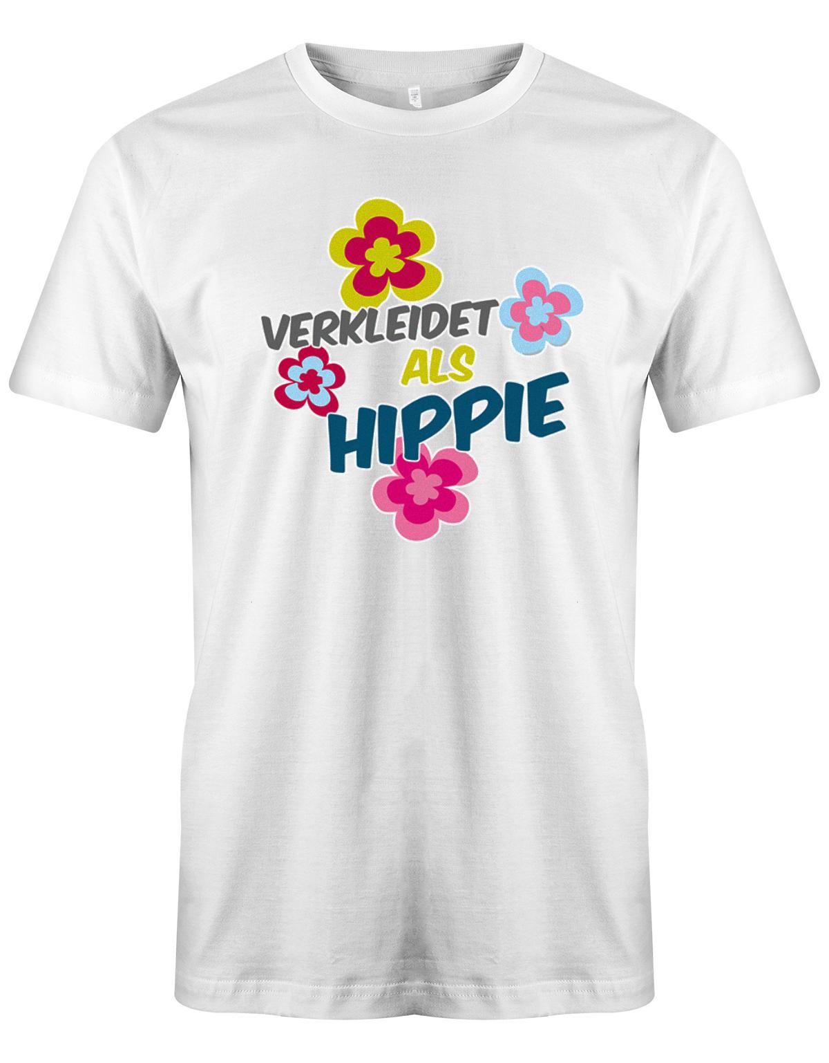 Verkleidet-als-Hippi-Karneval-Fasching-Kost-m-Ersatz-Shirt-Herren-Weiss