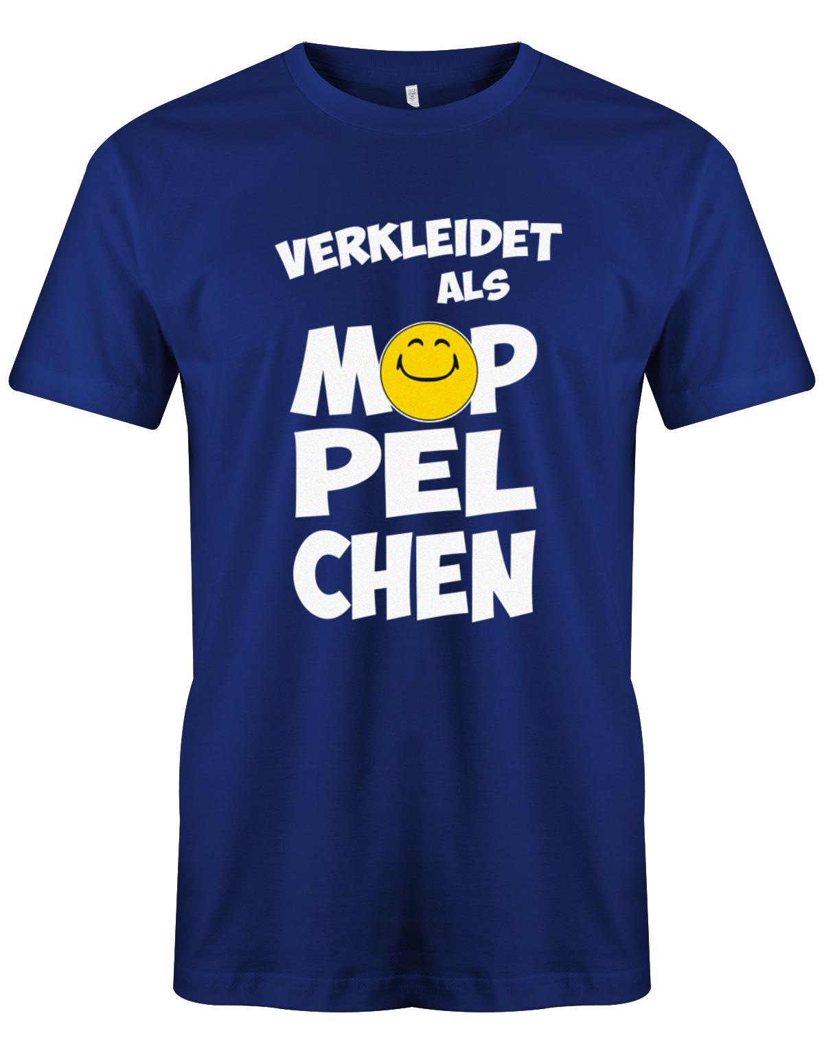 Verkleidet-als-Moppelchen-Herren-fasching-Kost-m-Shirt-Royalblau