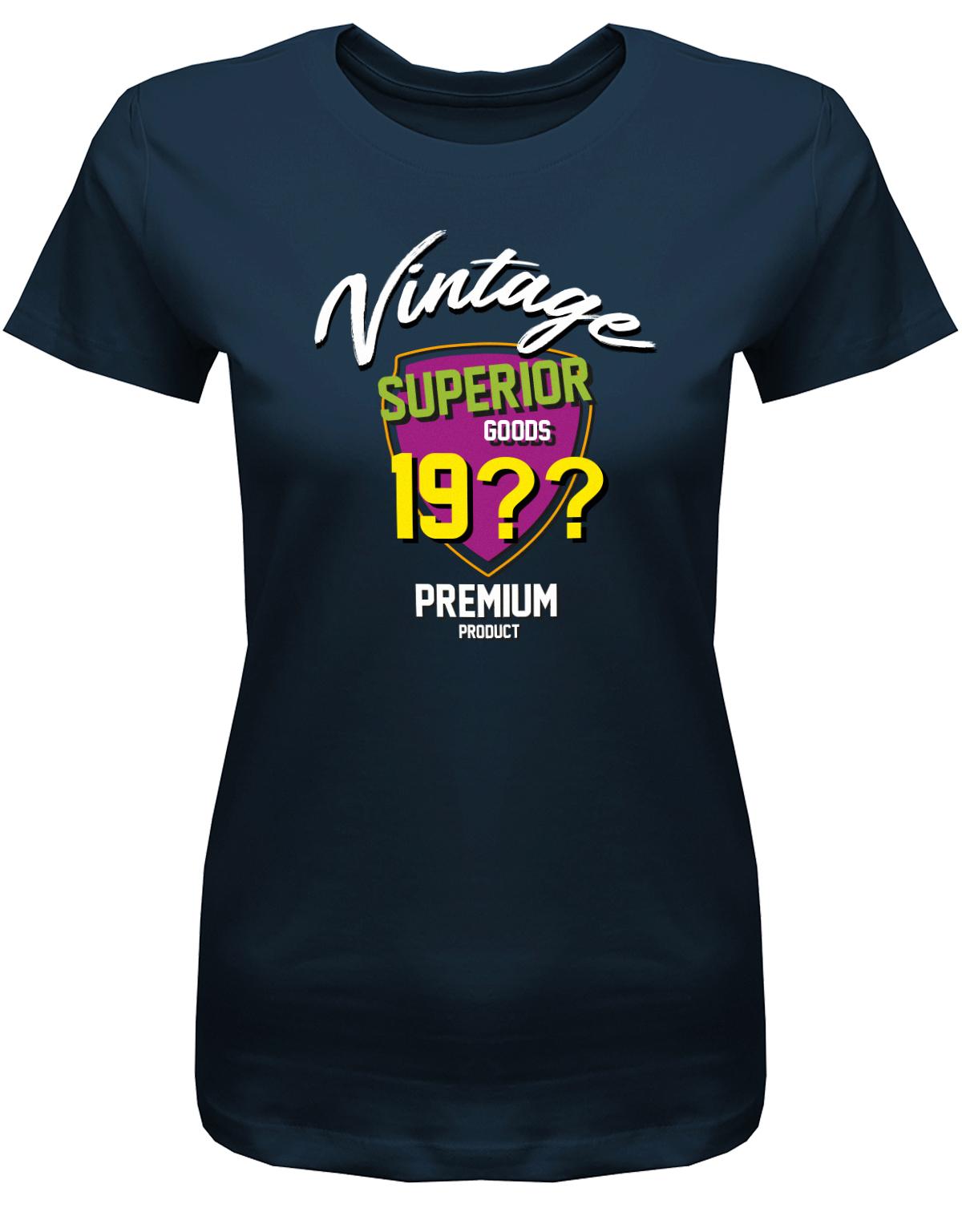 Vintage-Superior-Goods-Geburtsjahr-Premium-Product-Damen-geburtstag-Navy