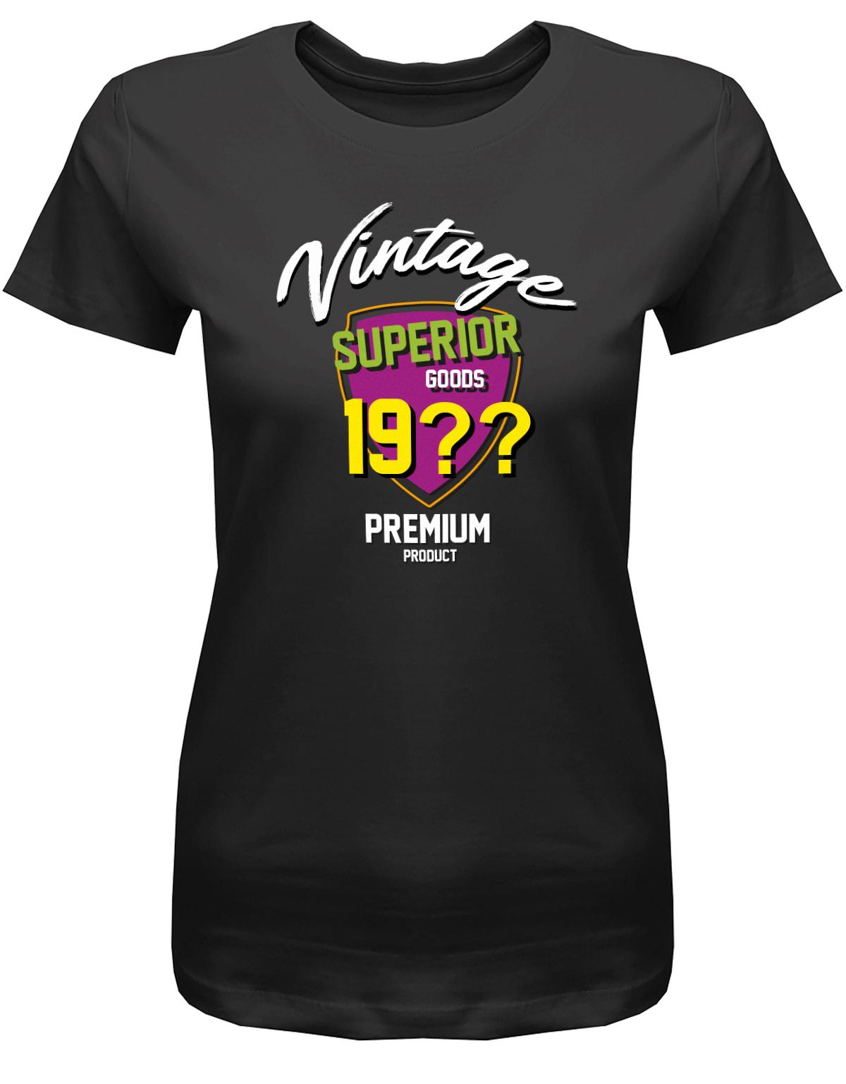 Vintage-Superior-Goods-Geburtsjahr-Premium-Product-Damen-geburtstag-Schwarz